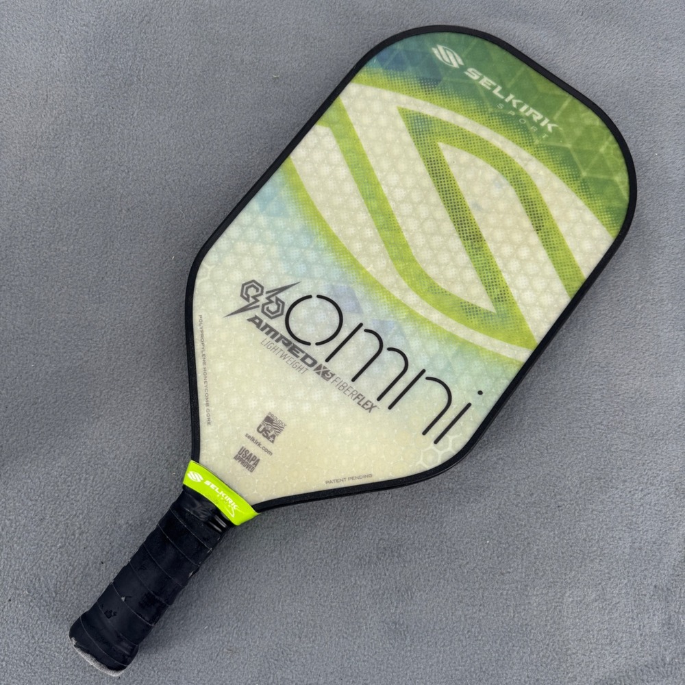 Selkirk Amped Omni FiberFlex Pickleball Paddle Green Lightweight USA